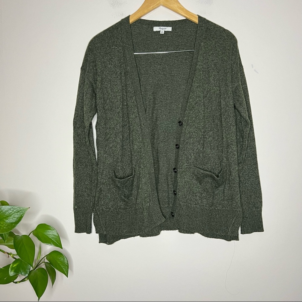 Madewell Olive Green Sweater Cardigan